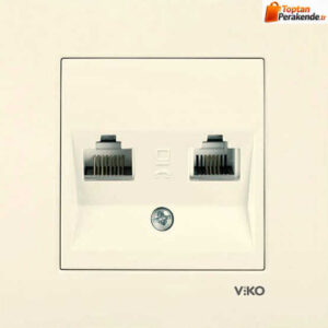 Viko Karre Krem İkili Nümeris Cat3 Mekanizma (Çerçeve Hariç) 90960133